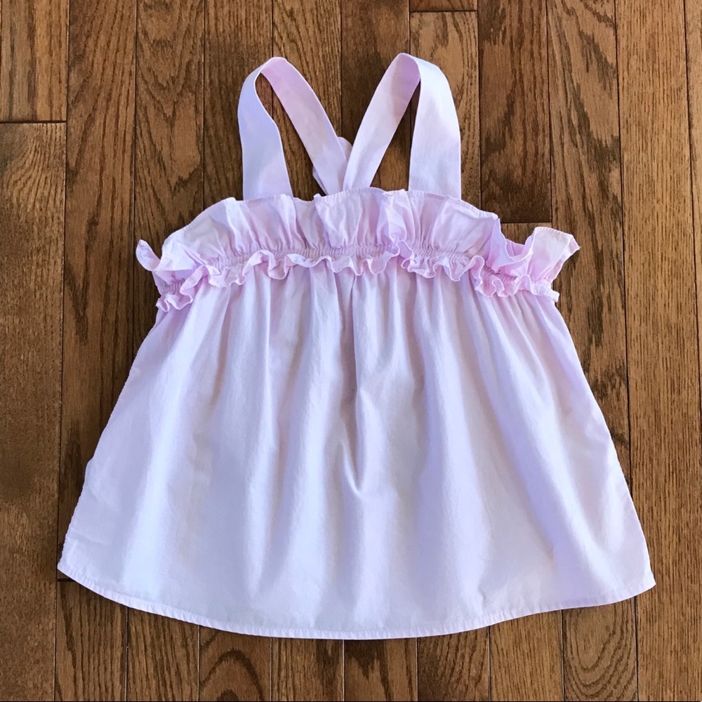 NWOT Zara Girls Sleeveless Top Size 9 Pastel Pink Lavender Top Blouse NEW